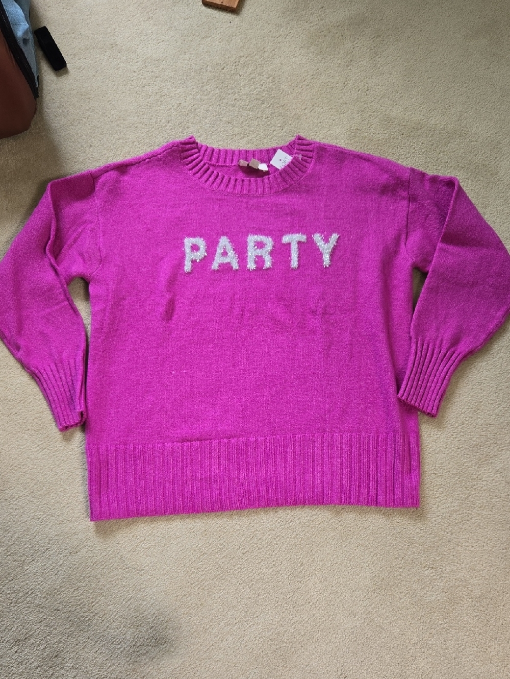LOFT Outlet Fuschia PARTY Sweater NWT M